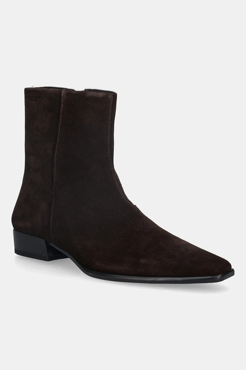 Vagabond Shoemakers botki zamszowe NELLA damskie kolor brązowy na płaskim obcasie 5416-040-31 - zdjęcie produktu nr 1