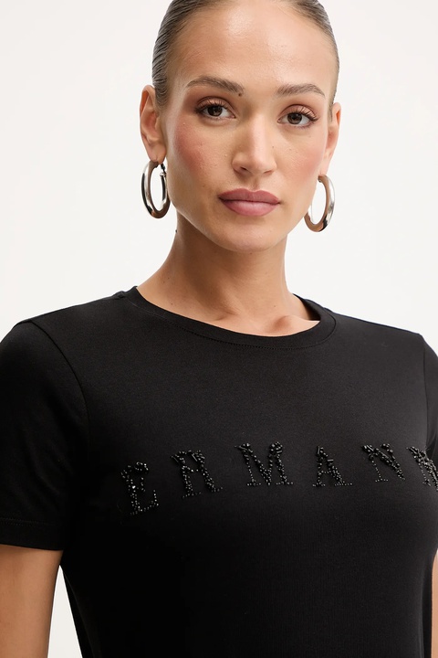 Ermanno Scervino t-shirt bawełniany damski kolor czarny 57TL012EE2R - zdjęcie produktu nr 2