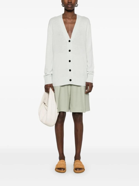 Jil Sander logo-embroidered cardigan - Green - zdjęcie produktu nr 2