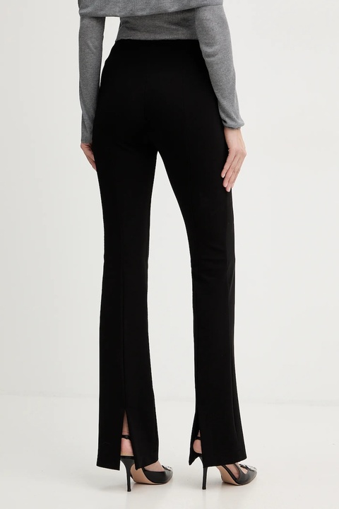 Pinko spodnie damskie kolor czarny dzwony high waist 106093 A04I - zdjęcie produktu nr 1