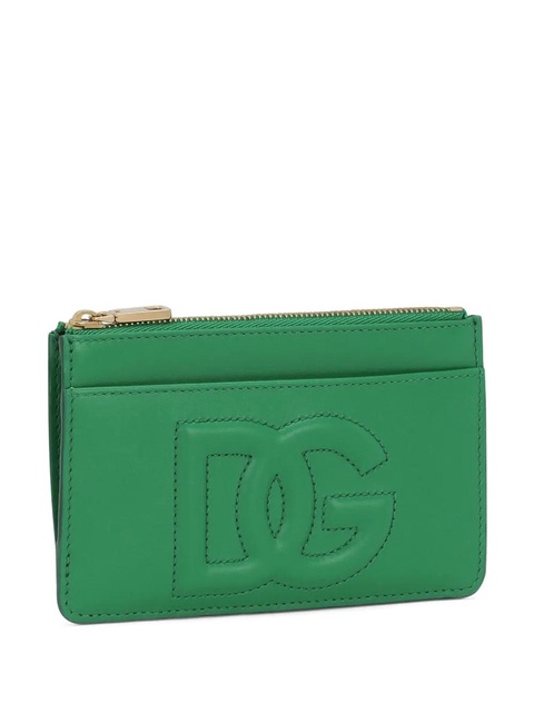 Dolce & Gabbana logo-embossed zip purse - Green - zdjęcie produktu nr 1