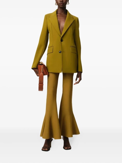 AMI Paris elasticated-waist flared trousers - Yellow - zdjęcie produktu nr 2