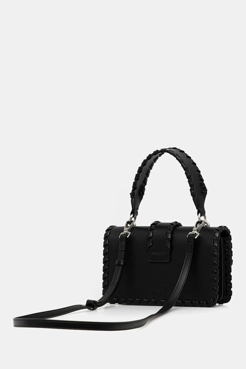 Pinko torebka skórzana kolor czarny 100059 A2OR - zdjęcie produktu nr 2