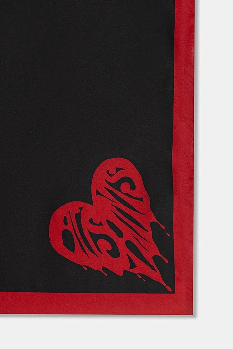 AllSaints chusta jedwabna damska kolor czarny wzorzysta 29ASWC531515 - zdjęcie produktu nr 2