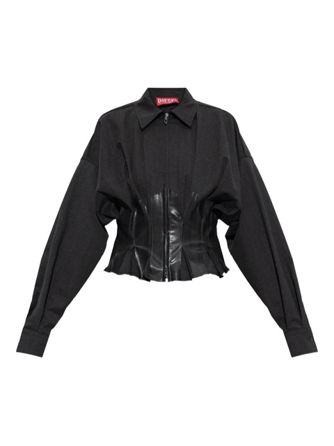 Diesel G-anbu zip pleated jacket - Black - zdjęcie produktu nr 2