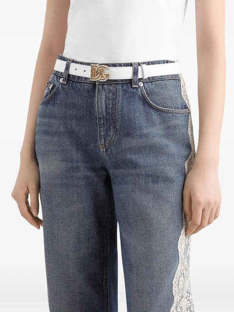 Dolce & Gabbana embellished-logo belt - White - zdjęcie produktu nr 2