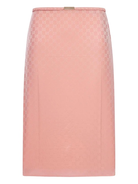 Gucci GG-jacquard midi skirt - Pink - zdjęcie produktu nr 1