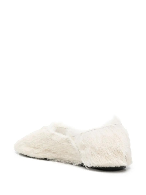 Jil Sander calf-hair slippers - Neutrals - zdjęcie produktu nr 2