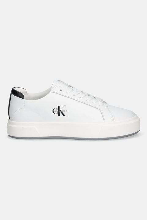 Calvin Klein sneakersy BASKET LACE UP LTH ML damskie kolor biały YW0YW01945 - zdjęcie produktu nr 1
