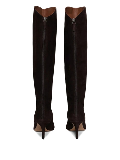 Paris Texas 75mm pointed-toe suede knee-high boots - Black - zdjęcie produktu nr 2