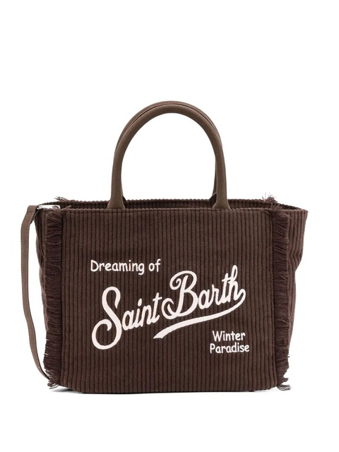 MC2 Saint Barth corduroy-textured fringed-trim tote bag - Brown - zdjęcie produktu nr 1