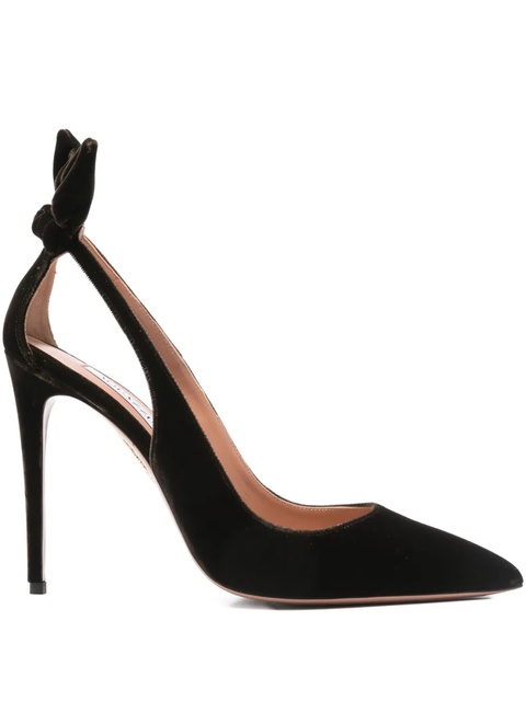 Aquazzura 120mm Bow Tie pumps - Brown - zdjęcie produktu nr 1