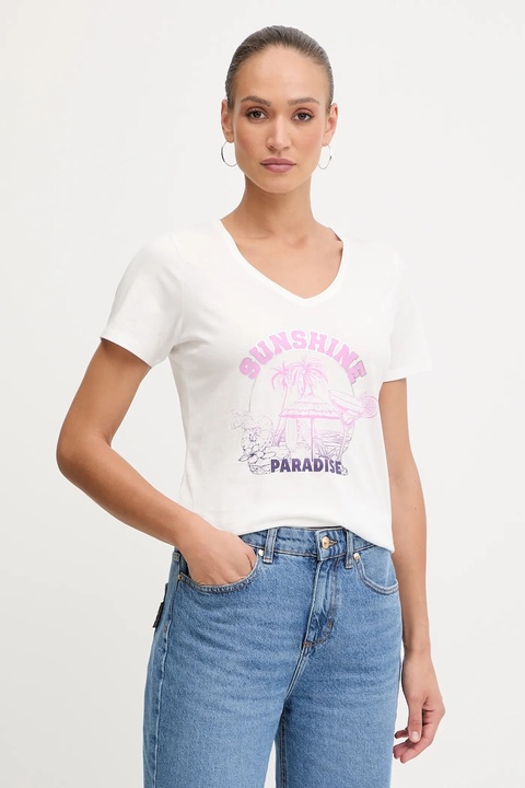 Morgan t-shirt damski kolor biały DSUNY - zdjęcie produktu nr 1