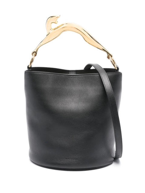 Lanvin Pencil cat leather bucket bag - Black - zdjęcie produktu nr 1