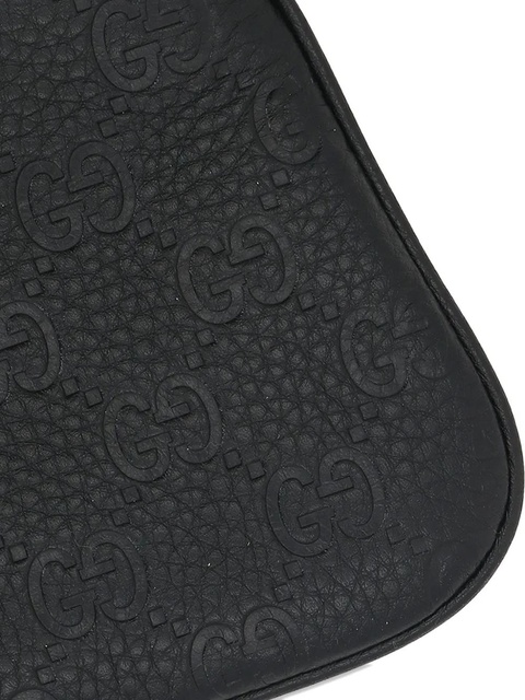 Gucci GG motif leather shoulder bag - Black - zdjęcie produktu nr 2