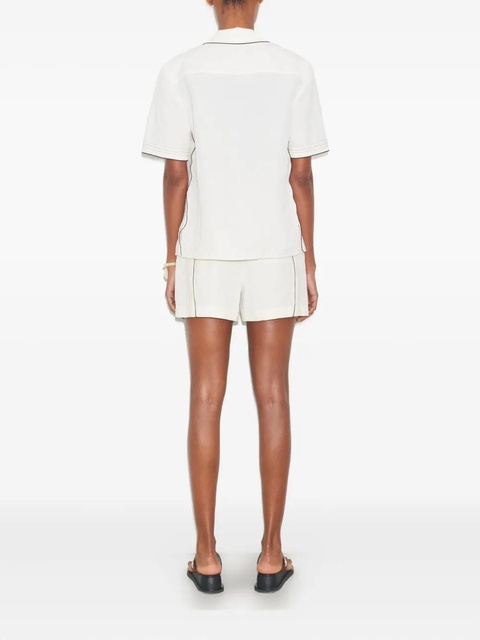 Tory Burch linen camp shirt - White - zdjęcie produktu nr 2