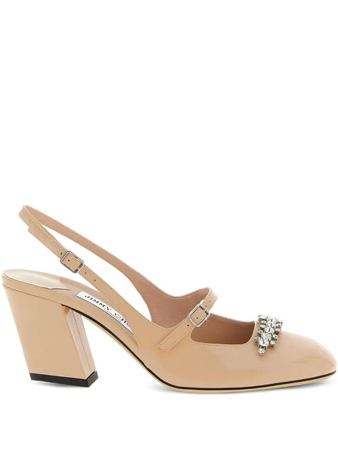 Jimmy Choo 70mm Belinda crystal-embellished slingback pumps - Pink - zdjęcie produktu nr 1