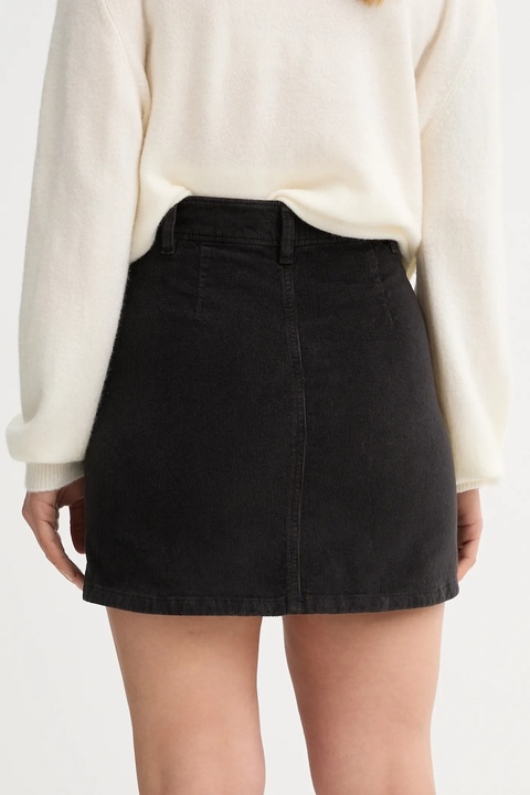 United Colors of Benetton spódnica sztruksowa kolor czarny mini prosta 41ULD005B - zdjęcie produktu nr 1