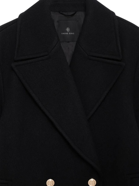 ANINE BING Glenn peacoat - Black - zdjęcie produktu nr 2