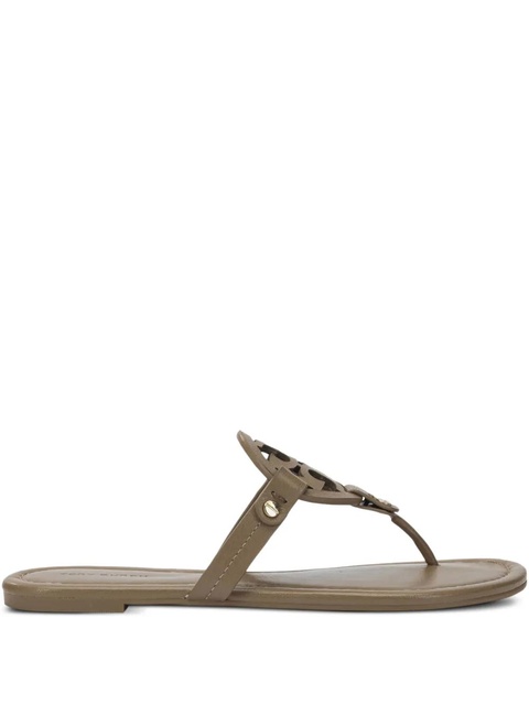 Tory Burch Miller cut-out leather flat sandals - Brown - zdjęcie produktu nr 1