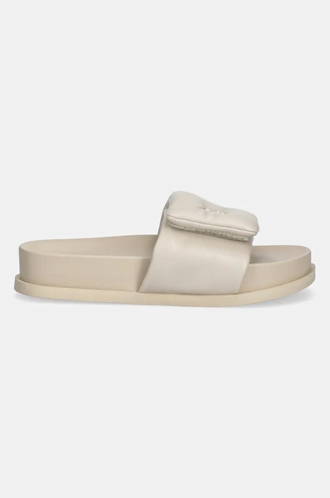 Armani Exchange klapki damskie kolor beżowy XDP061 XV926 01819 - zdjęcie produktu nr 2