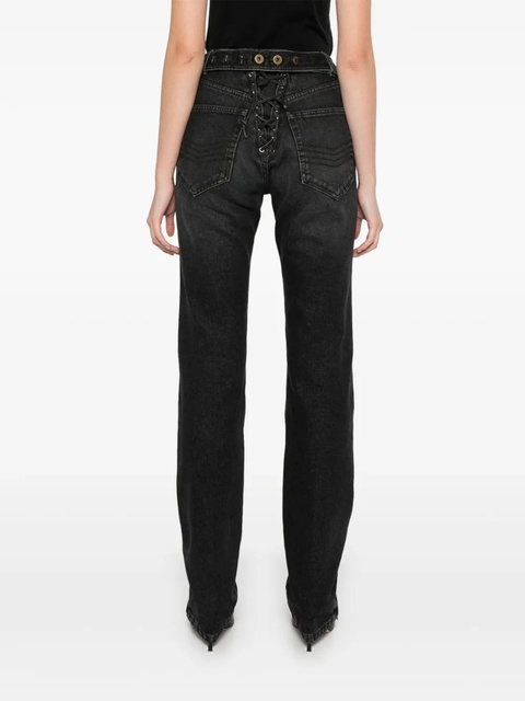 Jean Paul Gaultier lace-up jeans - Black - zdjęcie produktu nr 2