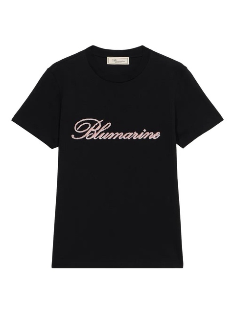Blumarine logo-embellished T-shirt - Black - zdjęcie produktu nr 1