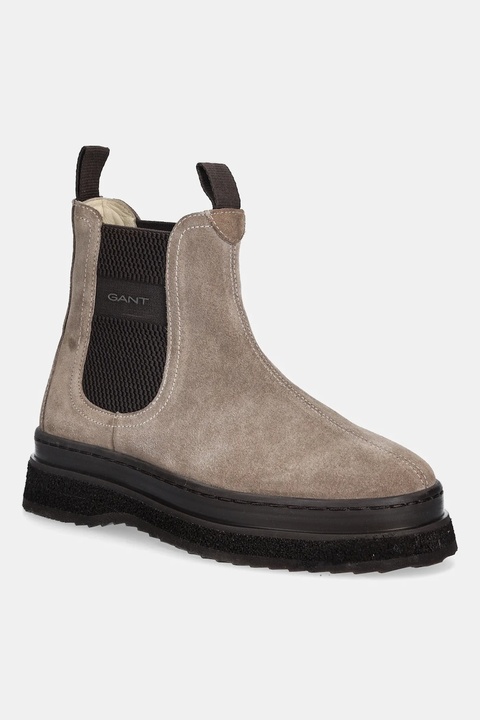 Gant sztyblety zamszowe Sistown damskie kolor beżowy na platformie 31553102 - zdjęcie produktu nr 1
