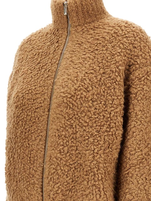 Max Mara high-neck zip-front cardigan - Brown - zdjęcie produktu nr 1