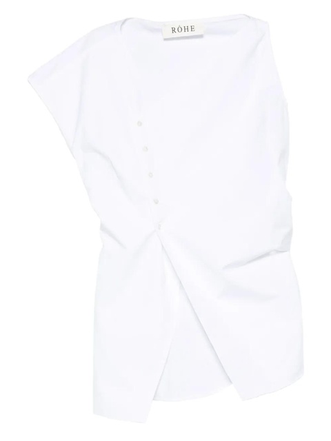 Róhe asymmetric draped top - White - zdjęcie produktu nr 1