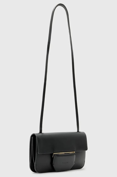 AllSaints torebka skórzana ANN kolor czarny W122XC - zdjęcie produktu nr 1