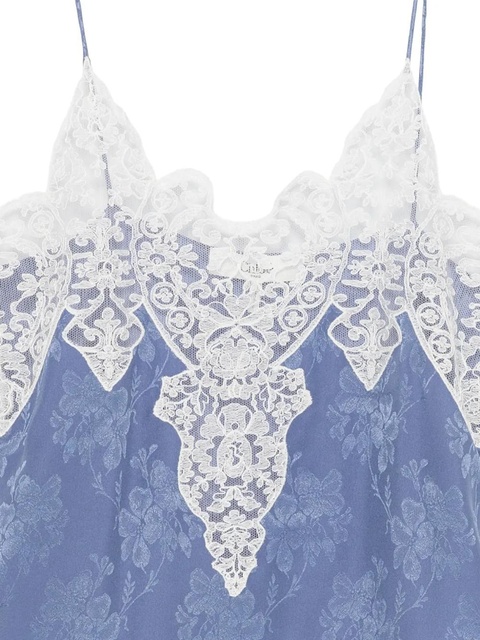 Chloé lace insert camisole - Purple - zdjęcie produktu nr 2