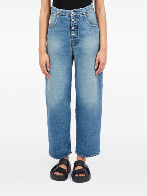 MM6 Maison Margiela wide-leg cotton jeans - Blue - zdjęcie produktu nr 1