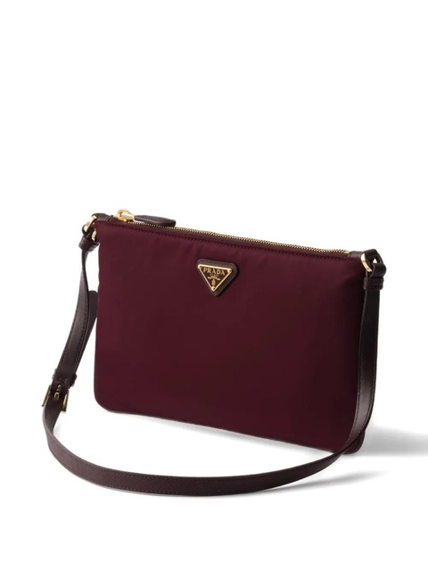 Prada small triangle-logo shoulder bag - Red - zdjęcie produktu nr 1