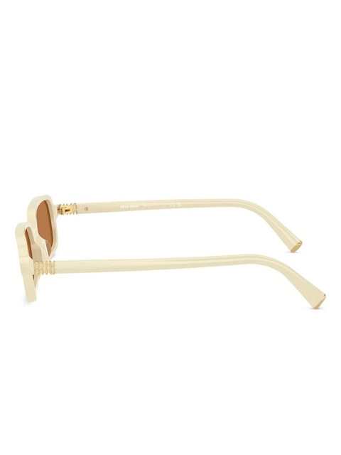 Miu Miu Eyewear logo-lettering sunglasses - White - zdjęcie produktu nr 2