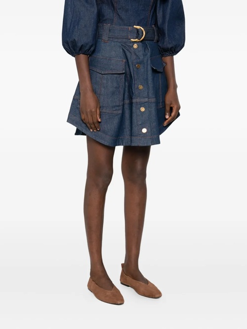 ZIMMERMANN button-fastening cargo skirt - Blue - zdjęcie produktu nr 2