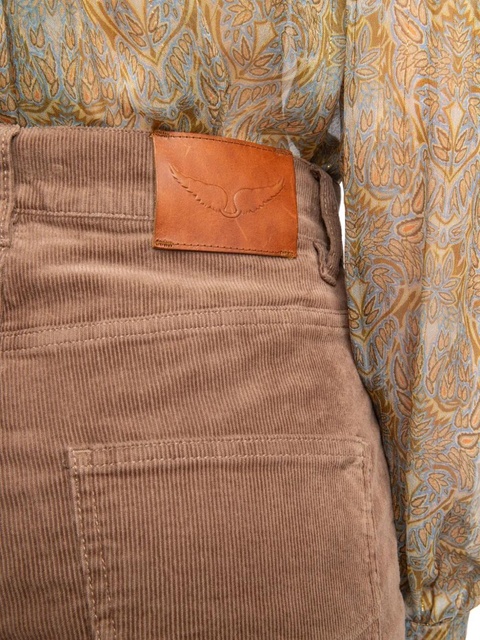 Zadig&Voltaire logo-patch wide-leg trousers - Brown - zdjęcie produktu nr 2