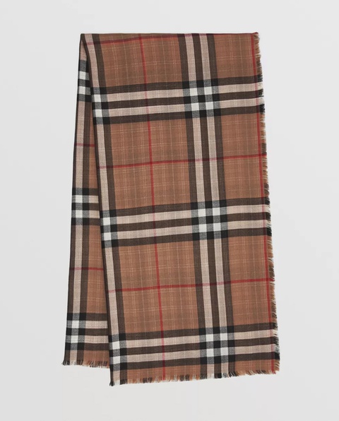 BURBERRY - Dwustronny szalik z kaszmiru - zdjęcie produktu nr 2
