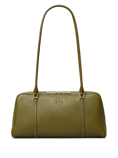Tory Burch small Marshmallow leather zip-top bag - Green - zdjęcie produktu nr 1
