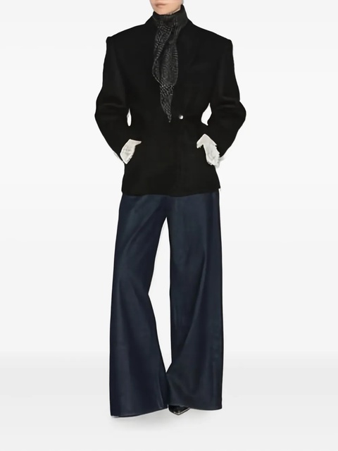 ISABEL MARANT Alecia polka-dot fringed scarf - Black - zdjęcie produktu nr 2