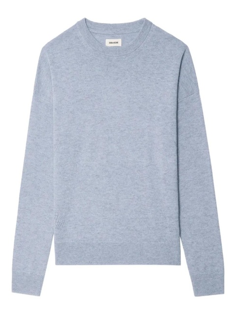 Zadig&Voltaire heart-patch cashmere sweater - Blue - zdjęcie produktu nr 1
