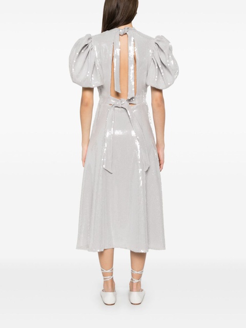 ROTATE BIRGER CHRISTENSEN sequined puff-sleeve midi dress - Grey - zdjęcie produktu nr 2