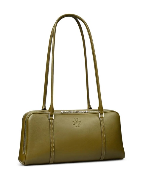 Tory Burch small Marshmallow leather zip-top bag - Green - zdjęcie produktu nr 1