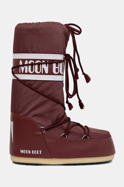 Moon Boot śniegowce MB ICON NYLON kolor czerwony 80D1400440 D013 - zdjęcie produktu nr 2