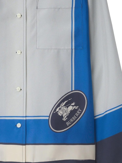 Burberry EDK stamp-box silk shirt - Grey - zdjęcie produktu nr 1