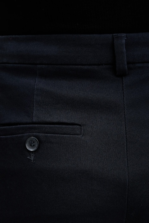 Sisley spodnie damskie kolor granatowy proste high waist 4K2ZLF03V - zdjęcie produktu nr 2