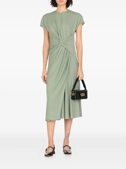 Lanvin twist-front short-sleeve dress - Green - zdjęcie produktu nr 2