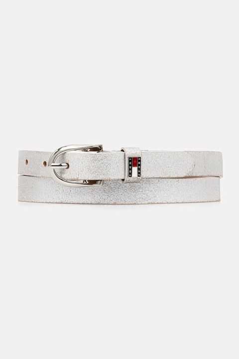 Tommy Jeans pasek skórzany damski kolor srebrny AW0AW17917 - zdjęcie produktu nr 1