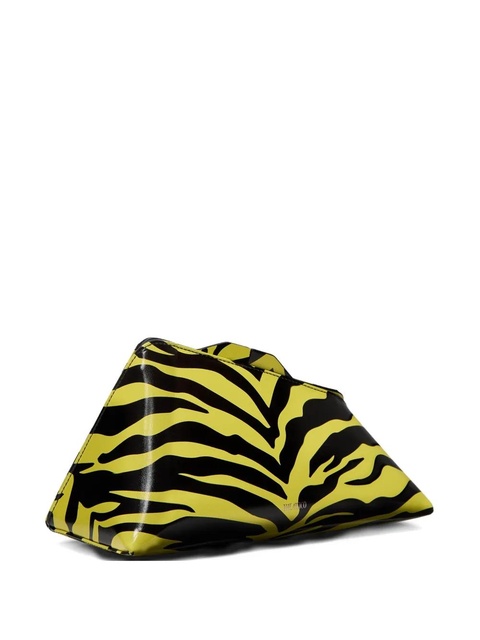 The Attico zebra-print clasp clutch - Yellow - zdjęcie produktu nr 1
