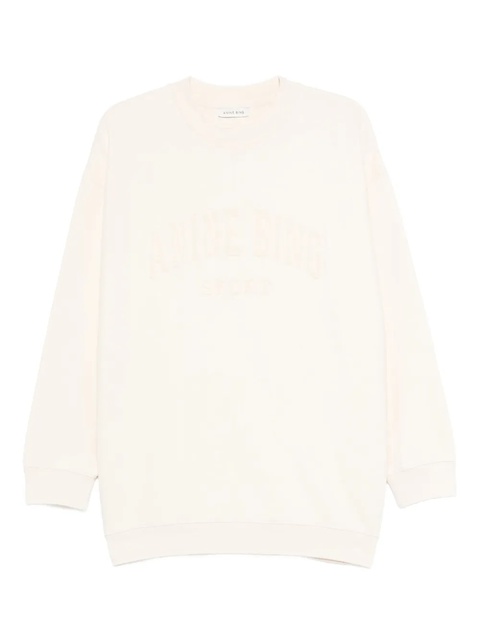 ANINE BING embroidered-logo sweatshirt - Neutrals - zdjęcie produktu nr 2